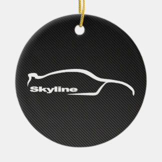 Skyline White Silhouette with Carbon fiber Ceramic Ornament
