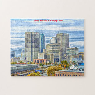 Skyline Winnipeg Canada. Jigsaw Puzzle