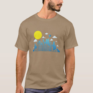 Skyline with Moon Building City Silhouette gift T-Shirt