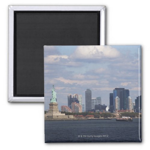 Skyline with Statue of Liberty Magnet