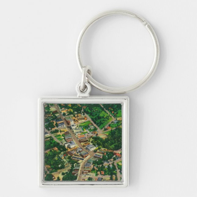 Skyliner View looking South over Ashland, OR Keychain (Front)