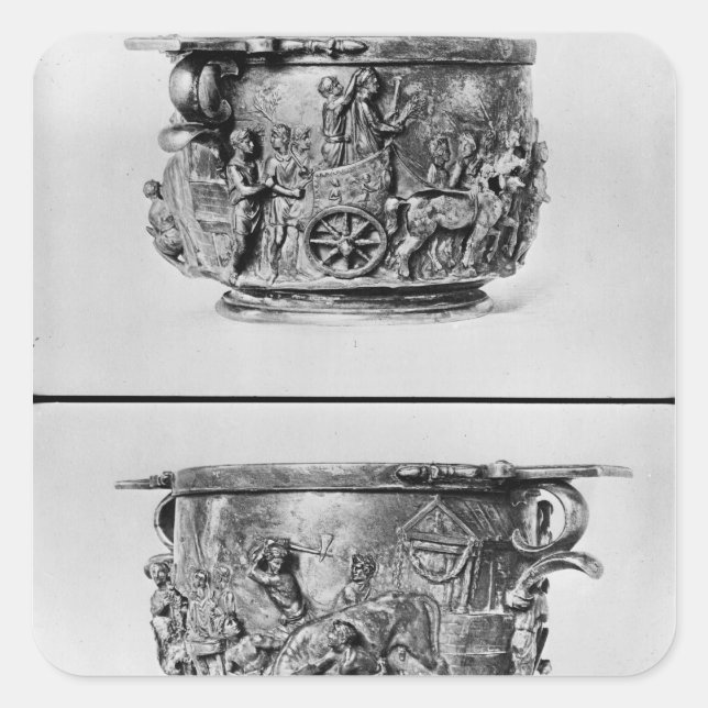 Skyphos depicting the consular procession square sticker (Front)