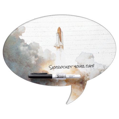 Skyrocket your Day Clouds Vintage Dry Erase Board