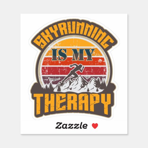 Skyrunning is my therapy quote sticker