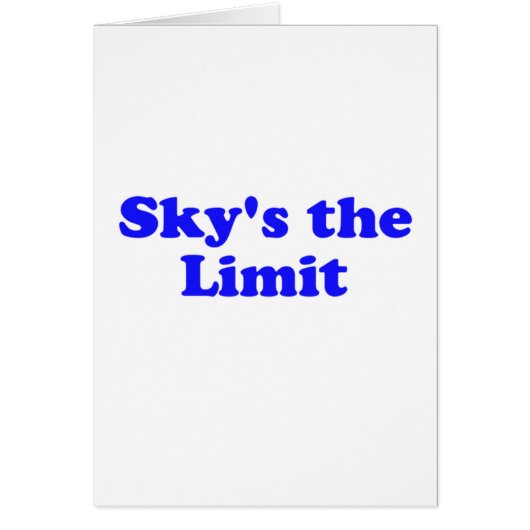 sky's the limit cards (Front)