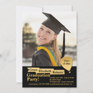 Sky's The Limit Photo Graduation Invitation