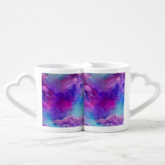 Sky's Whisper Watercolor Mugs: heavenly elegance Coffee Mug Set