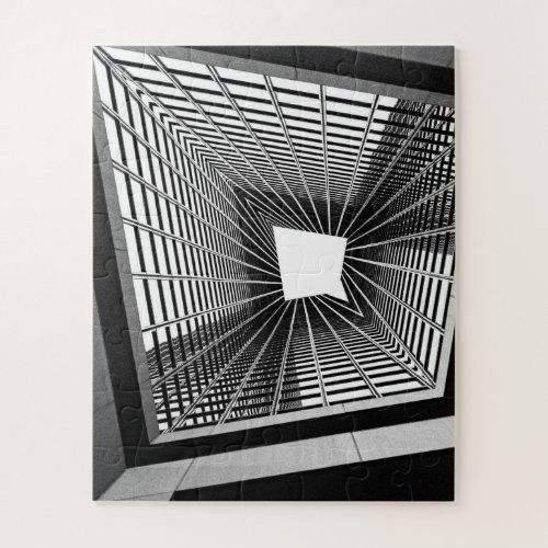 Skyscraper Black  White Jigsaw Puzzle