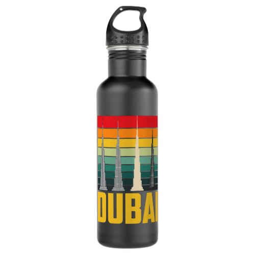 Skyscraper Burj Khalifa from Dubai in United Arab Stainless Steel Water Bottle