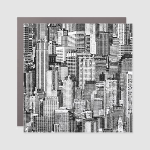 Skyscraper City Isometric Seamless Texture Car Magnet