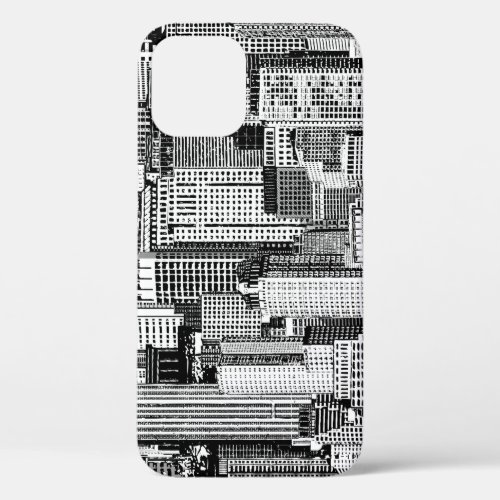 Skyscraper City Isometric Seamless Texture iPhone 12 Case