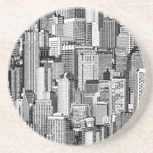 Skyscraper City Isometric Seamless Texture Coaster