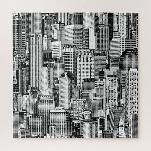 Skyscraper City Isometric Seamless Texture Jigsaw Puzzle