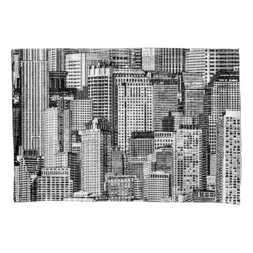 Skyscraper City Isometric Seamless Texture Pillow Case