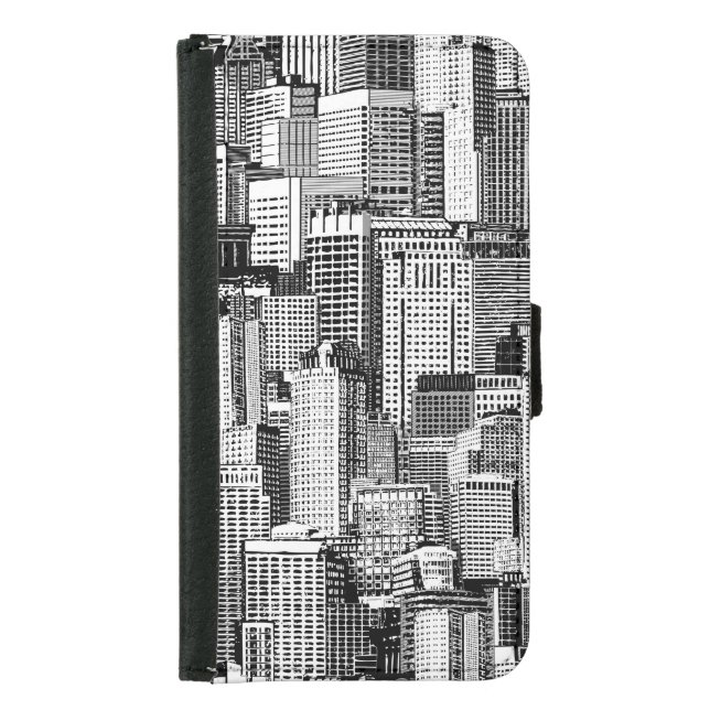 Skyscraper City Isometric Seamless Texture Samsung Galaxy Wallet Case (Front)