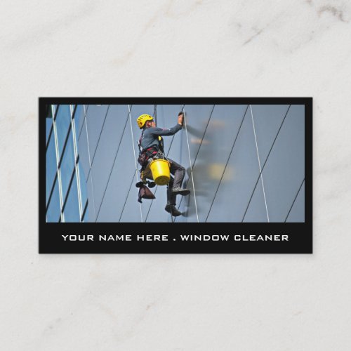 Skyscraper Window Cleaner Cleaning Service Business Card