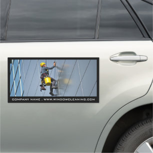 Skyscraper, Window Cleaner, Cleaning Service Car Magnet