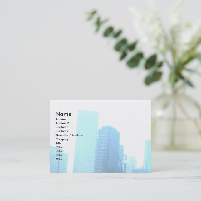 Skyscrapers Business Card (Standing Front)