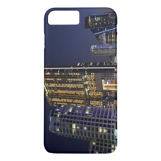 Skyscrapers in Dubai Marina at night Case-Mate iPhone Case (Back)