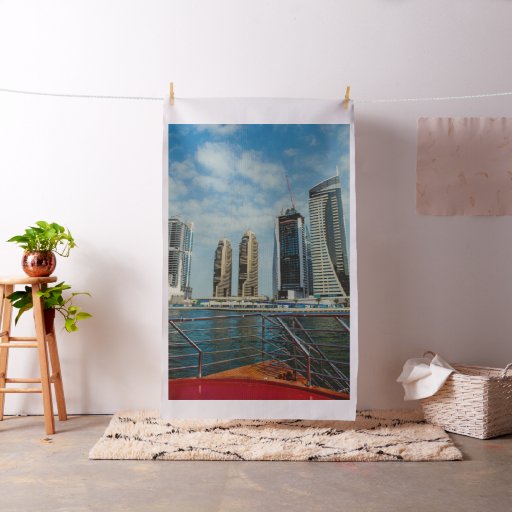 Skyscrapers in Dubai Marina Fabric