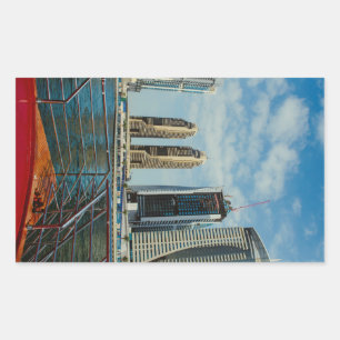 Skyscrapers in Dubai Marina Rectangular Sticker