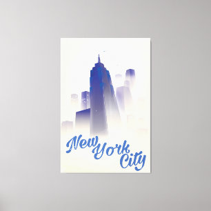 Skyscrapers of New york vintage travel poster Canvas Print