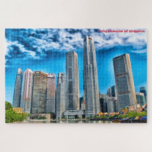 Skyscrapers Singapore Skyline  Jigsaw Puzzle