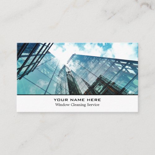 Skyscrapers Window Cleaner Cleaning Service Business Card