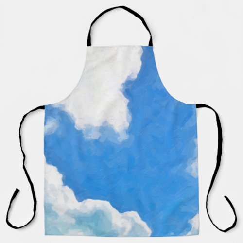 Skyskypaintingscenespringblueartfineabstrac Apron