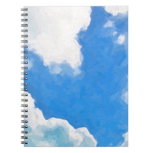 Skyskypaintingscenespringblueartfineabstrac Notebook