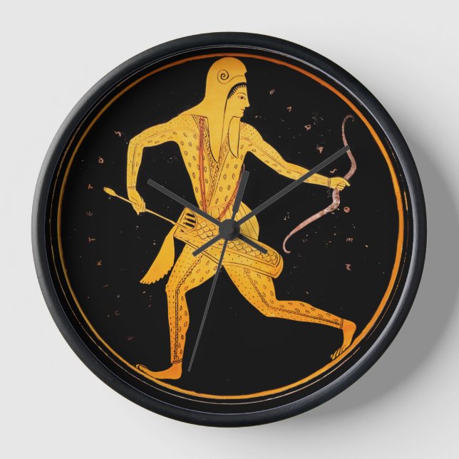 SKYTHIAN ARCHER Tondo Greek Attic red Figure Clock (Front)
