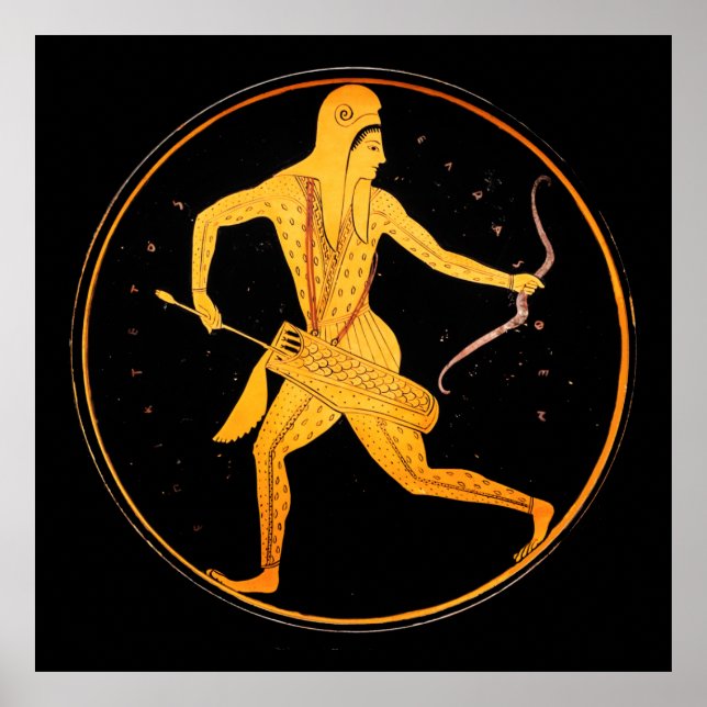 SKYTHIAN ARCHER Tondo Greek Attic Red Figure Poster (Front)