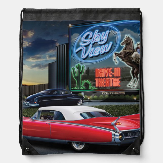 Skyview Drive In Drawstring Bag (Front)