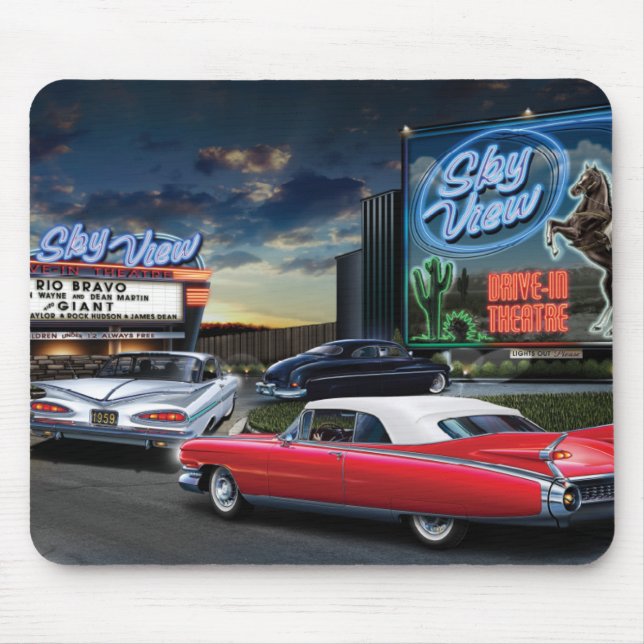 Skyview Drive In Mouse Pad (Front)