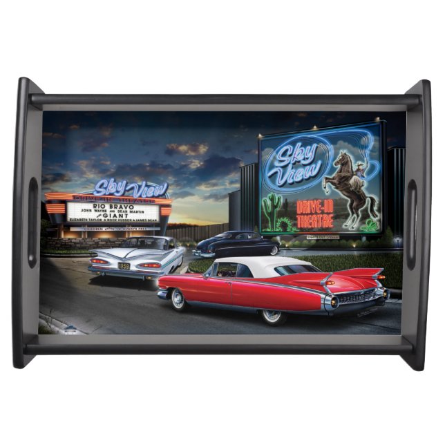 Skyview Drive In Serving Tray (Front)