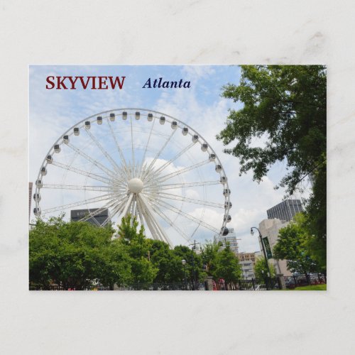 Skyview Ferris Wheel Atlanta Georgia Postcard