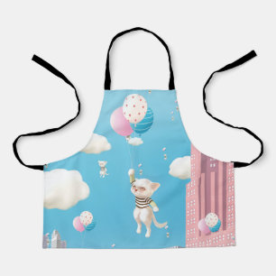 Skyward Bound Kittens Apron