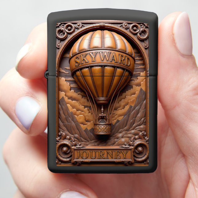 Skyward Journey Framed Arch Balloon Zippo Lighter (In Hand)