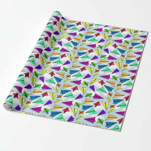 Skyward Paper Airplane Wrapping Paper