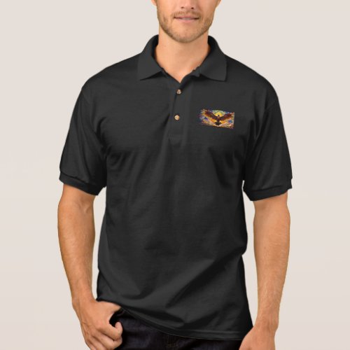 Skyward Soar Eagle Flight Tee Polo Shirt