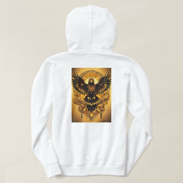 "Skyward Soar: Eagle-Inspired Hoodie T-shirt" (Design Back)
