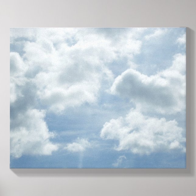 Skyward Sunrays in the clouds  Canvas Photo Tile (Front Set)