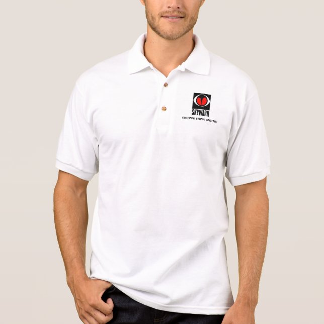skywarn large, CERTIFIED STORM SPOTTER Polo Shirt (Front)