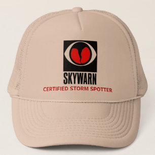 skywarn large, CERTIFIED STORM SPOTTER Trucker Hat