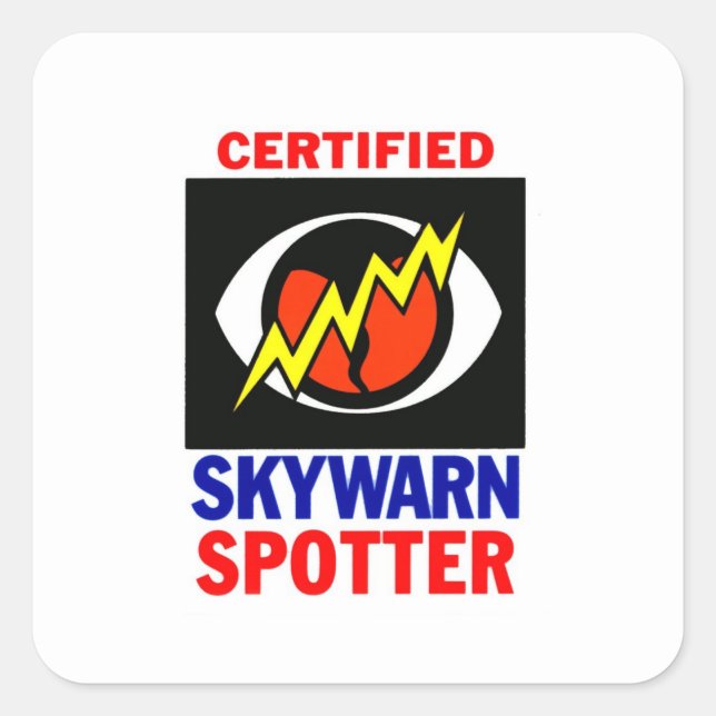 SkyWarn Square Sticker (Front)