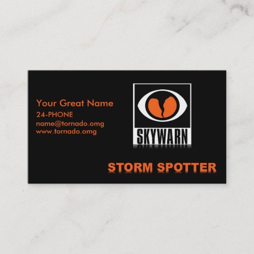 SKYWARN Storm Spotter Buisness Card