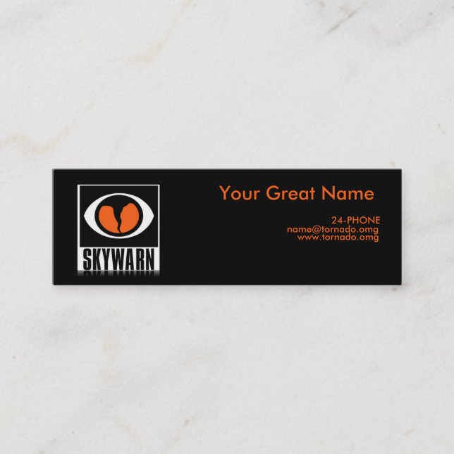 SKYWARN Storm Spotter Small Business Card (Front)