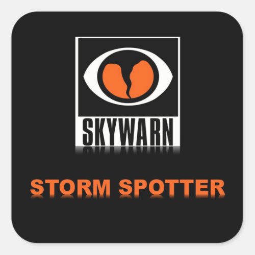 SKYWARN Storm Spotter Square Sticker