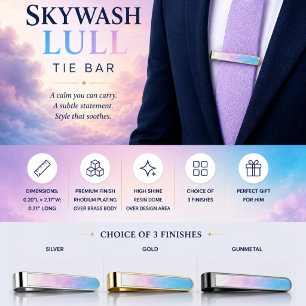Skywash Lull Gold Finish Tie Bar