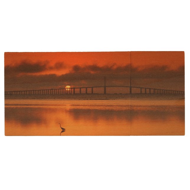 Skyway Bridge Wood USB Flash Drive (Front)